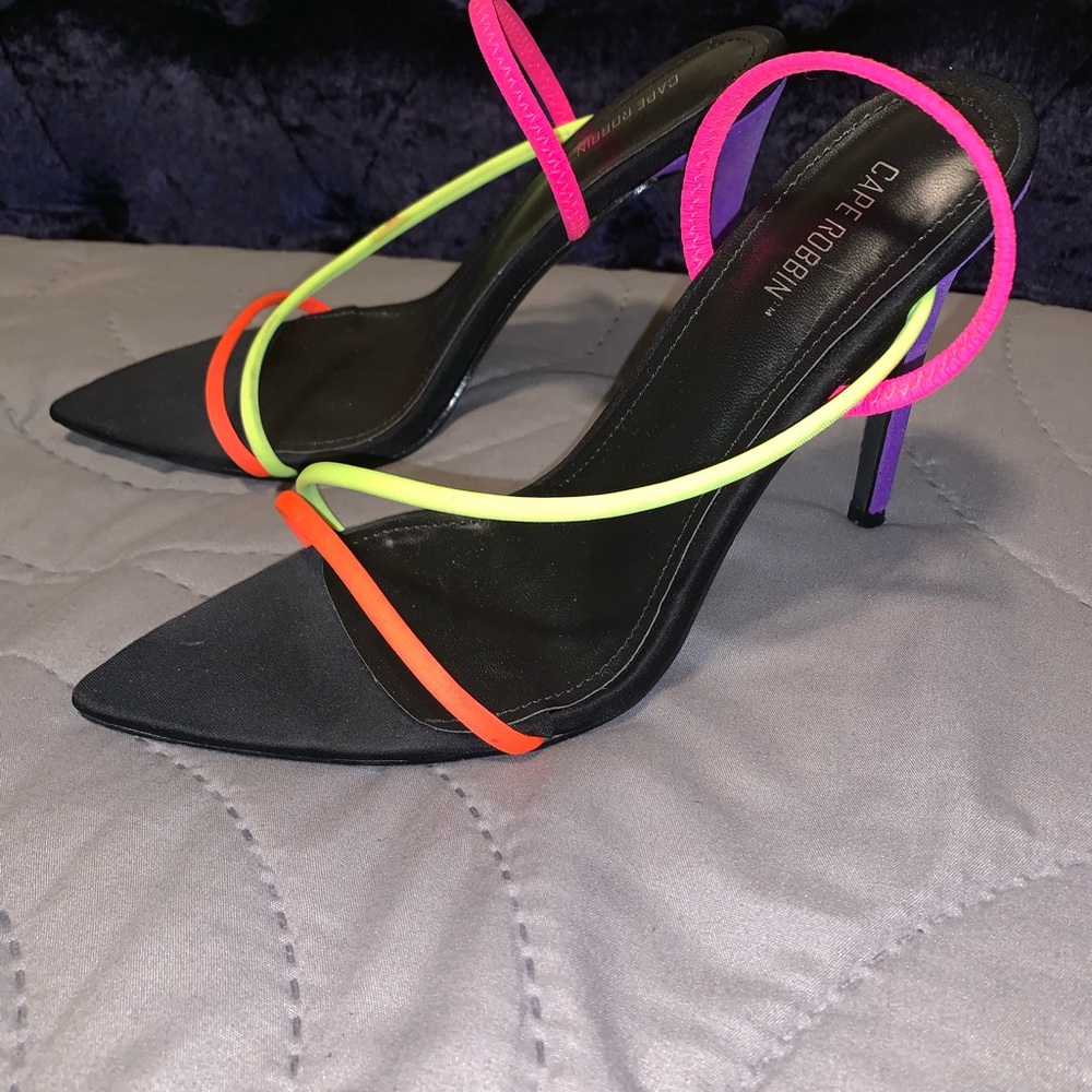 Strappy sandal heels